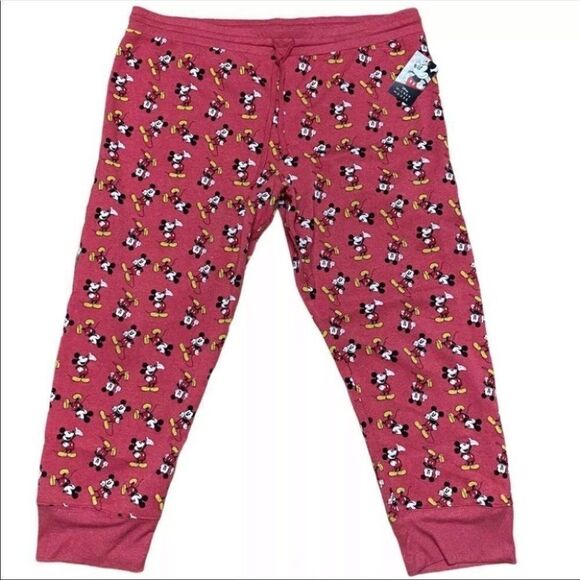 Mickey Mouse Joggers Sweatpants Drawstring Tapered - Picture 2 of 11